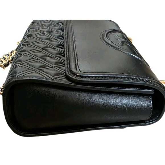 Tory Burch Black Leather Fleming Convertible Bag $598 - Picture 7 of 13